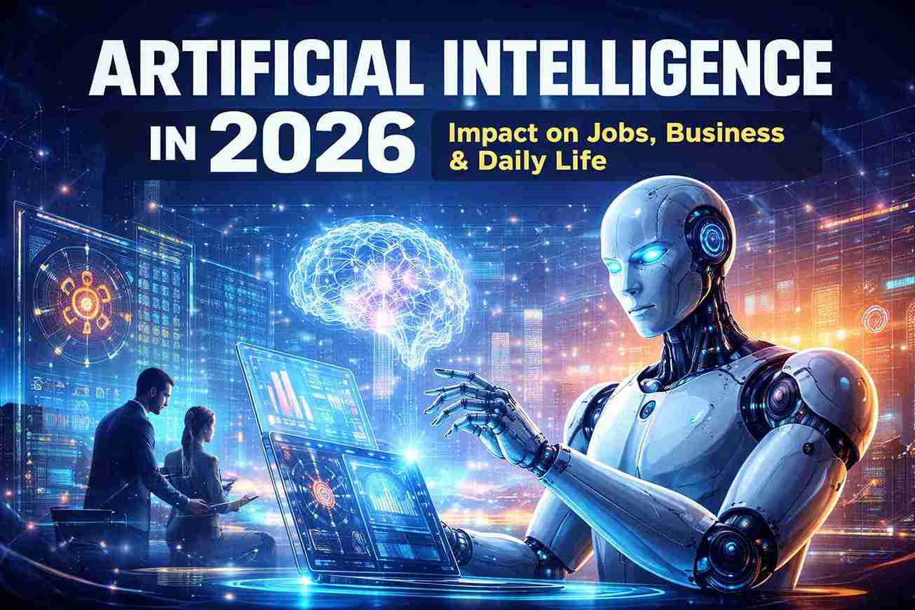 Artificial Intelligence in 2026 transforming jobs, business operations and daily life with advanced AI technology