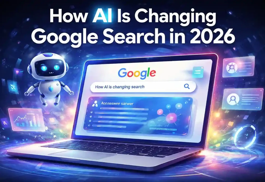AI search results 2026 showing how artificial intelligence is transforming Google search with instant answers and smart results