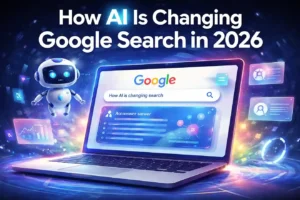 AI search results 2026 showing how artificial intelligence is transforming Google search with instant answers and smart results
