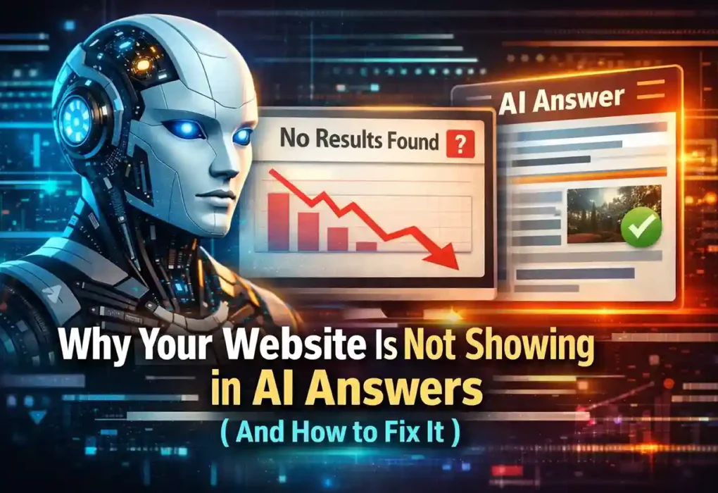 website is not showing in AI answers