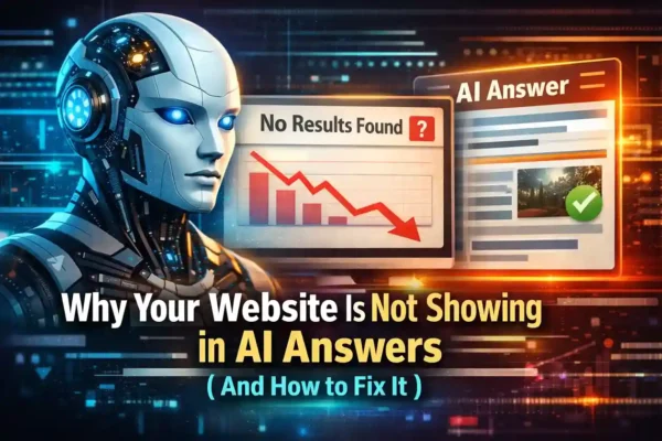website is not showing in AI answers
