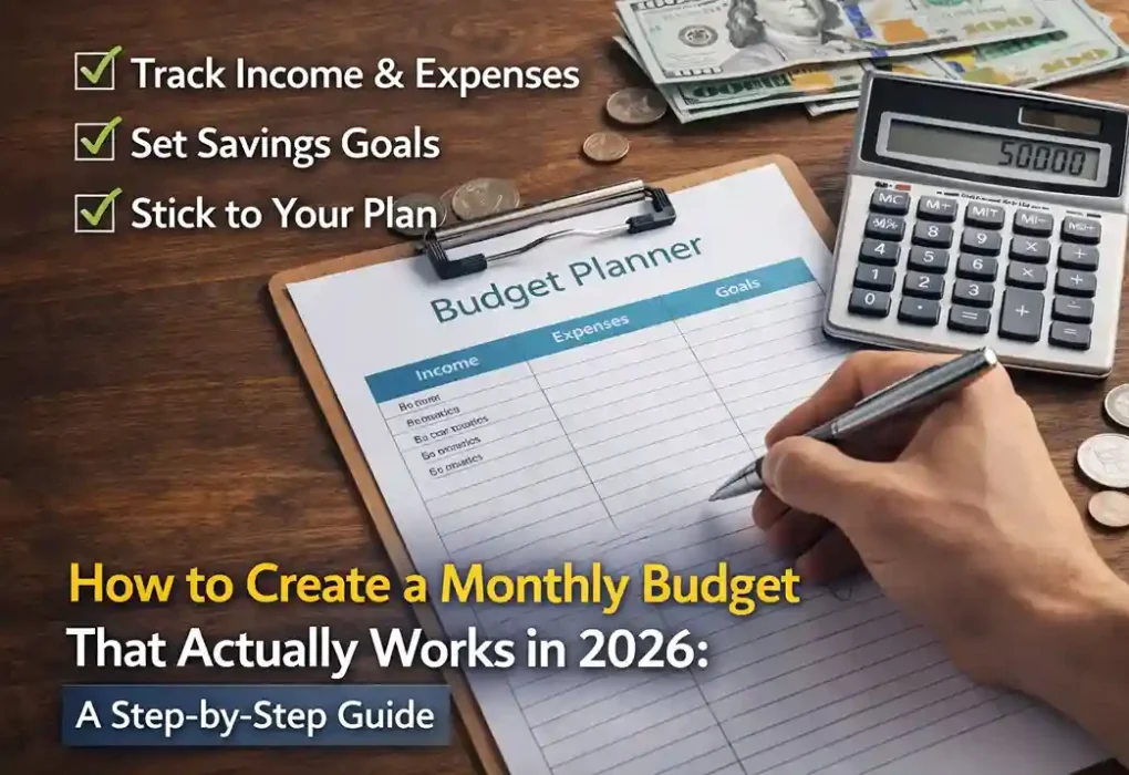 How to create a monthly budget that actually works in 2026 with budget planner, calculator, and expense tracking