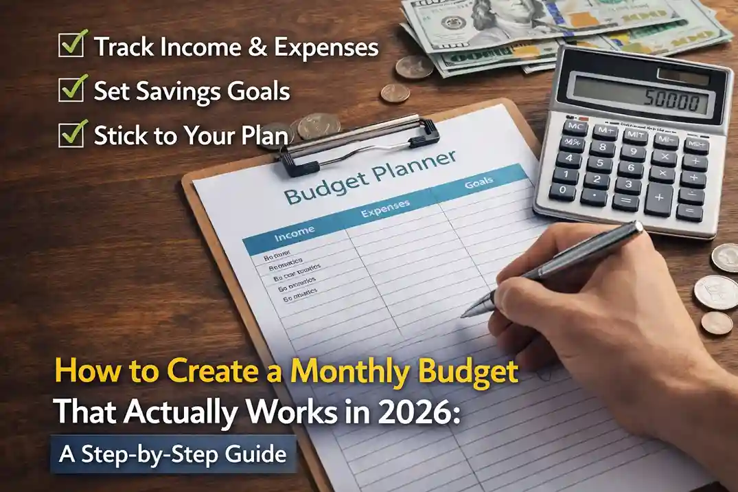 How to create a monthly budget that actually works in 2026 with budget planner, calculator, and expense tracking