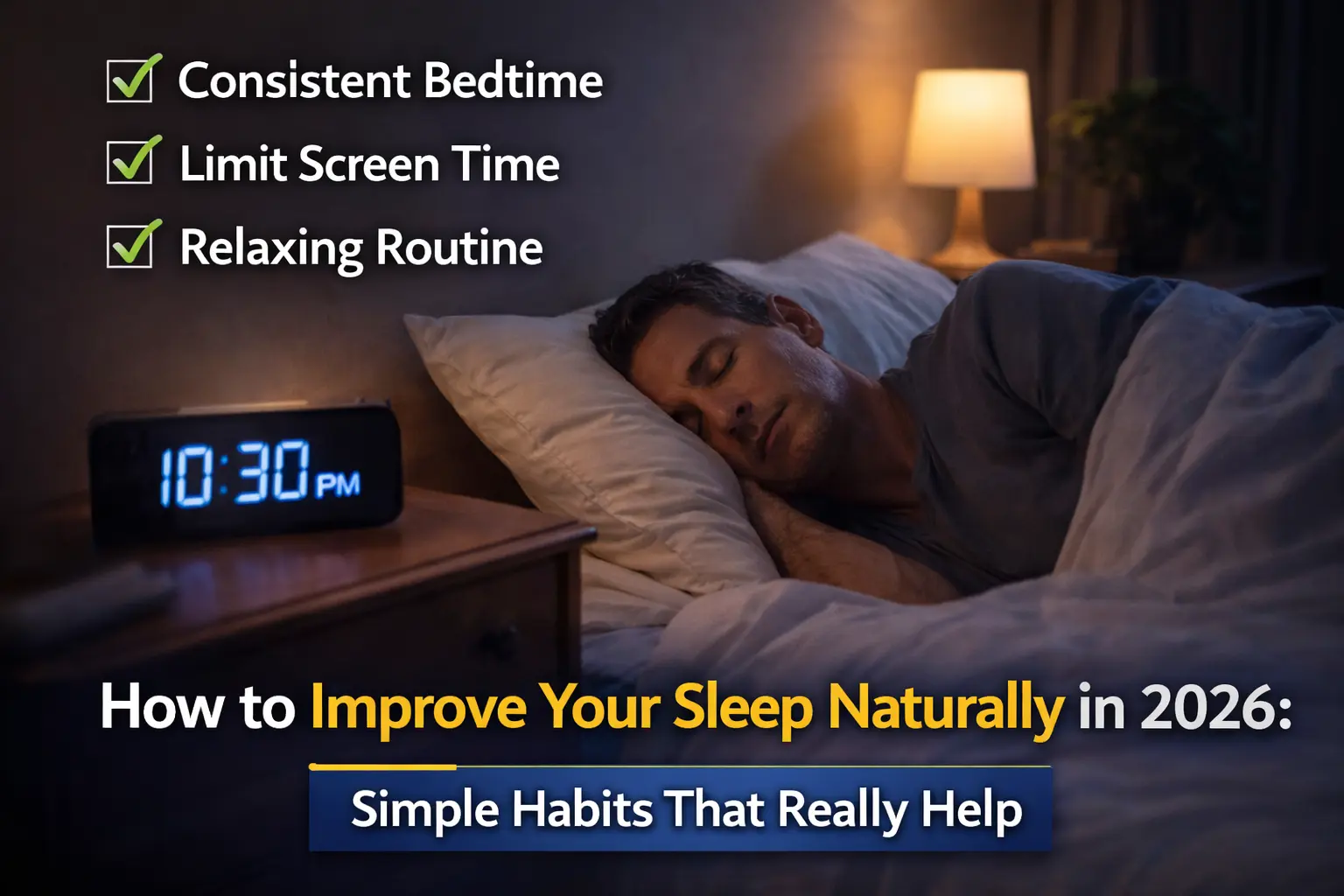 How to improve your sleep naturally in 2026 with healthy sleep habits and night routine