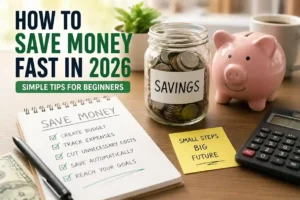 How to save money fast in 2026 with savings jar, piggy bank, budget planner, and expense tracking tips