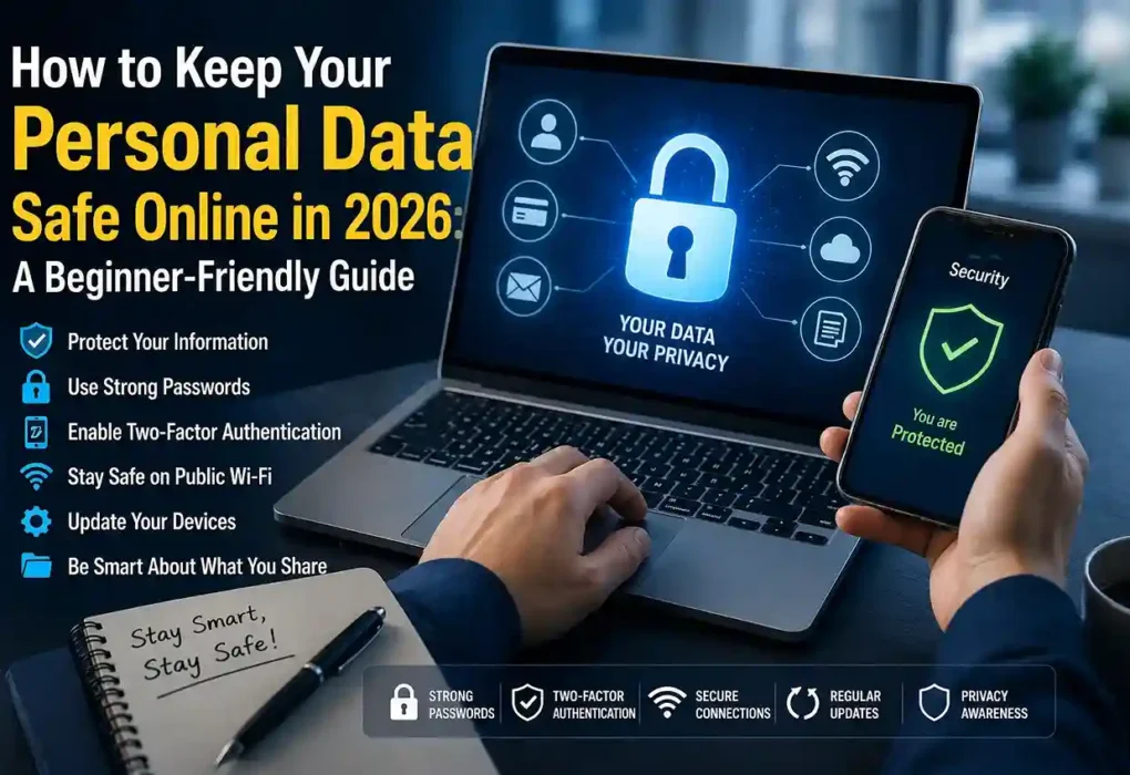 How to keep your personal data safe online in 2026 with cybersecurity tips like strong passwords and two-factor authentication