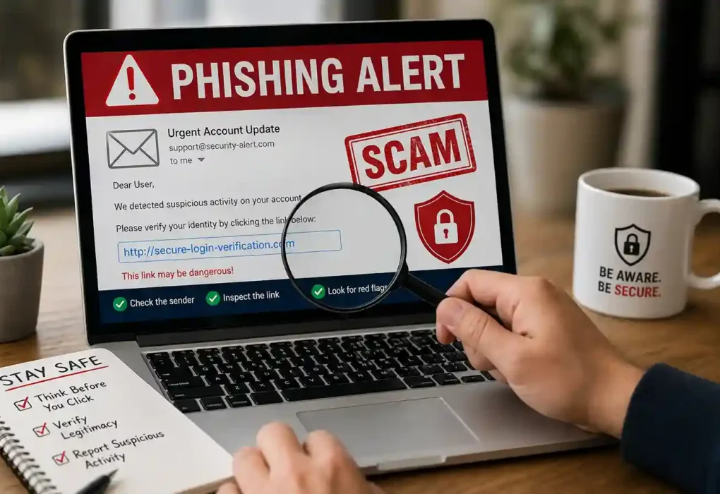 spot phishing emails and scam links
