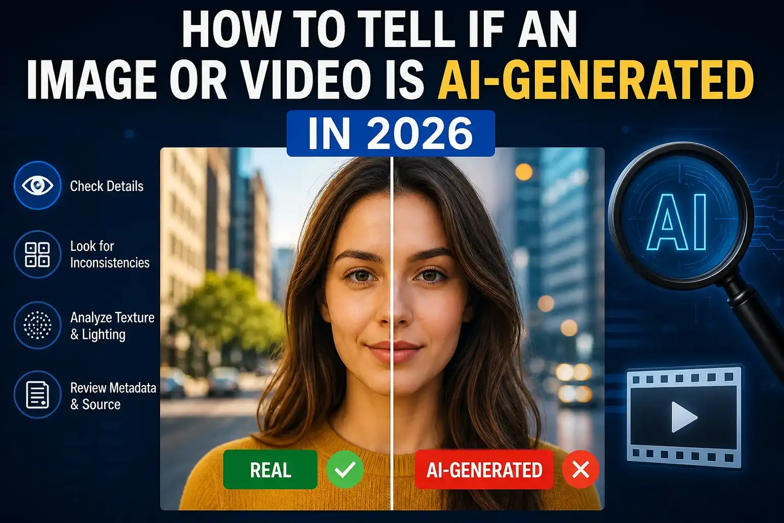tell if an image or video is AI-generated in 2026