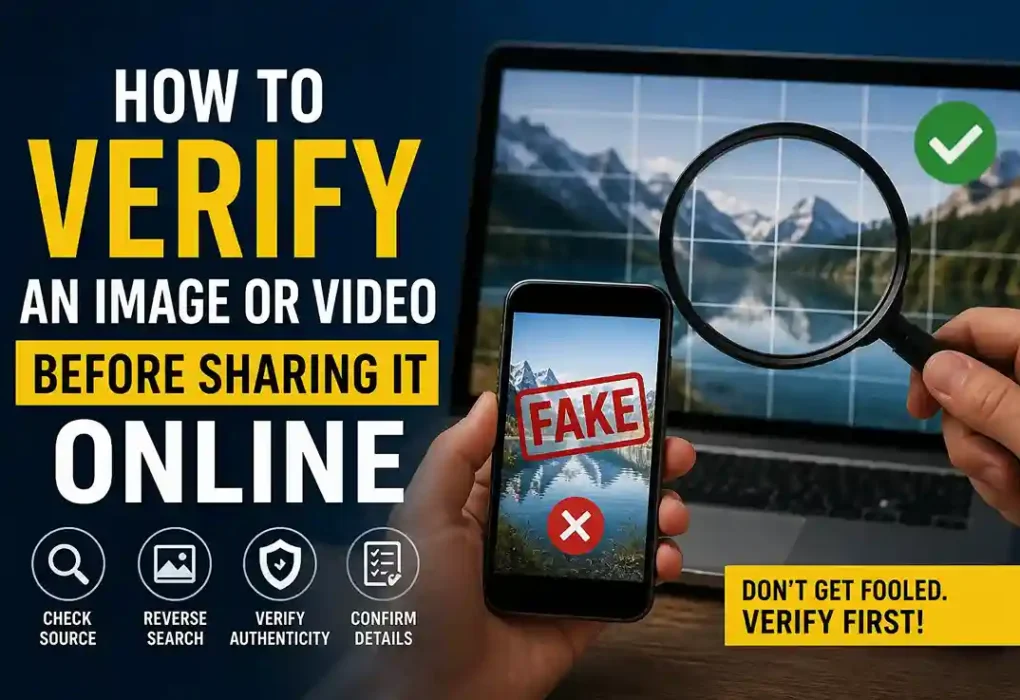 verify an image or video before sharing it online