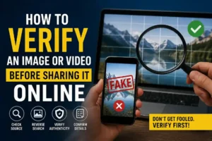verify an image or video before sharing it online