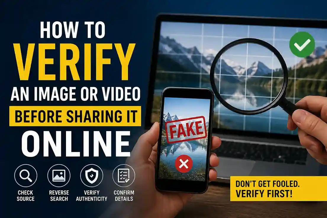 verify an image or video before sharing it online
