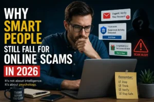 Why smart people still fall for online scams in 2026